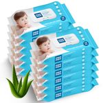 Mee Mee Soft Gentle Baby Wet Wipes (72 Wipes) Pack of 12 | Infused with Aloe Vera and Vitamin E | Paraben & Sulfate Free | Cleansing Wipes | Wipes Combo for Babies