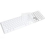 Masibloom Transparent Silicone Keyboard Cover Skin for Apple iMac Magic Keyboard with Numeric Keypad MQ052LL/A (A1843) US/EU Layout Ultra Thin Protector Skin (Silicone transparent)