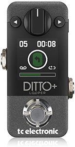 TC Electronic DITTO+ LOOPER Next Generation 60-Minute Multi-session Looper Pedal, Compatible with PC and Mac