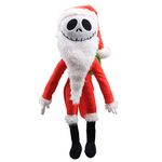 uiuoutou Christmas Toys Pumpkin King Jack Skellington & Zero Plush Dolls (Santa Jack Skellington 12'')