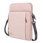 MoKo 12.9 Inch Tablet Sleeve Bag Carrying Case with Pockets Fits 13 Inch New iPad Pro M4 & Air M2 2024, iPad Pro 12.9 M2&M1, Surface Laptop Go 12.4", Galaxy Tab S8+/S9+ 12.4", Pink