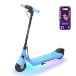 NAVEE K100 Electric Scooter for Kids & Teens, 10 mph & 8.7 Mile Range - Safe Rider Scooter with 7" Tires, Rear Drum Brake & Parent-Approved 3 Speed Modes, RGB Lights for Visibility