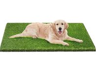 44x36 inch (3.6x3ft) Soft Dog Artificial Grass mat, Use in Pawspot pet Toilet Tray, Extra Holes to Drain, Reusable Dog Potty Poo Pee Pads, Training mat, Weatherproof, Waterproof, Comfy, Long Last
