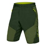 Endura Men's Hummvee Mountain Bike Baggy Cycling Short II with Liner Olive Green, X-Large