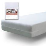 Tural - Mattress Encasement (135x190/200 cm) Double Size | 100% Terry Towelling Cotton | Elastic Bed Cover - White