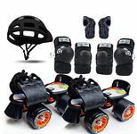 Jaspo Insane For Boys Adjustable Roller Skates Suitable For Age Group (Upto 5 Years) (Junior Insane Boys (Upto 5 Years)) Color-Black - Speed Wheel