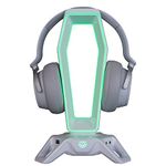 TRUSYO AUDIO USB RGB Headphone Stand with 3 USB 3.0 Ports RGB Lights The Portal Ultimate Gaming Accessories (White)