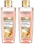L'Oreal Paris Age Perfect Smoothing and Anti Fatigue Vitamin C Refreshing Toner, Black, Ultra-Invigorating Formula Exfoliates, Smooths, and Energizes the Skin, 200 ml (Pack of 2)