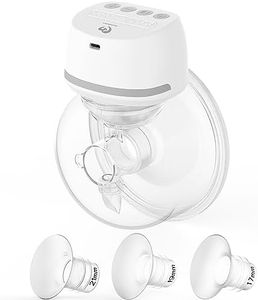 Bellababy Hands-Free Breast Pump Wearable Upgraded with 17mm, 19mm, 21mm Inserts, Electric Breast Pump Portable Wireless Low Noise, 4 Modes & 6 Levels Suction, 24mm flange, 6 oz, 1 Pack