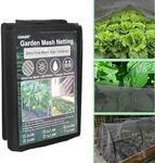 Thicker Garden Mesh Netting,10’ x 33’ Ultra Fine Black Plant Row Covers for Vegetable Fruits Flowers Greenhouse Row Cover Raised Bed Barrier Screen, Shading Rate 25-30%, Nano PPT Garden Netting