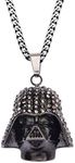 Star Wars Darth Vader Black Gem Pendant Necklace, One Size, Stainless Steel, Cubic Zirconia