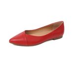 FUNKYMONKEY Women's Classic Ballet Flats Casual Comfort Slip On Flats Shoes, Red a, 5