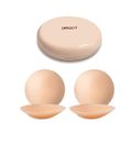 ORGOT Nipple Covers 2 Pairs, Sticky Silicone Nipple Pastie Bra with Case Reusable, with Boob Tape(6.5ft), Travel Essentials