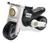 Dantoy Kids Sit & Ride Motorcycle with Wide Wheels and Trailer Tow Bar, Made in Denmark – Push Along Police Bike