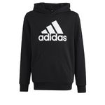 adidas U Bl Hoodie Unisex Baby Sweatshirt,Black/White,13-14 Years