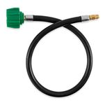 Camco 24" Pigtail Propane Hose Connector, Connects Propane Cylinder To a RV or Trailer Propane Regulator, Provides Thermal Protection and Excess Flow Protection (59153), Black