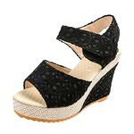 Generic Sandals SummerWomen,Womens Wedge Platform Slingback Open Toe Summer Comfy High Heel Beach Sandals,Wedge