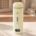 StarAndDaisy Electric Kettle, Small Mini Coffee Tea Kettle With 4 Temperature Settings, Fast Boiling Hot Water With Auto Shut-Off, Stainless Steel (500Ml, Cream), 300 Watts