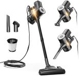 Roomie Tec Corded Stick Vacuum Cleaner - 450W, Lightweight 2-in-1 Handheld with Powerful Suction, Bagless HEPA Filter, Large Dust Capacity (Black)