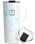 IRON °FLASK Grip Coffee Mug - 24 Oz, Leak Proof, Vacuum Insulated Stainless Steel Bottle, Double Walled, Thermo Travel, Hot Cold, Water Metal Canteen