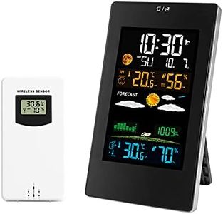 Snsowed Wireless Weather Station Indoor Outdoor Weather Forecaster with Sensor Digital Hygrometer Monitor with Alarm Clo Moon Phase Adjustablt Balight Sooze Mode