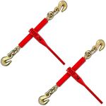 AYMMIC (2 Pack) 3/8"-1/2" Chain Binder, Ratchet Load Binders with 9,200Lbs Load Capacity,Use with 3/8 inch G70 or 1/2 inch G43 Transport Chain,Tie Down Heavy Loads to A Truck or Flatbed Trailer