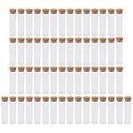 50Pcs/Pack 25X95mm Flat Bottom Tea Plastic Tube Drosophila Vials Tube with Cork Stoppers