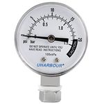 Uharbour 0-20psi Stainless Steel Pressure Cooker Gauge, 2'' Bottom Mount Pressure Canner Gauge, Steam Pressure Gauge(Including Gasket, Washer and Nut)