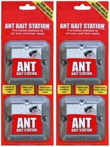 Ant Bait Station Twin Pack – Indoor & Outdoor Ant Traps, No-Mess, 2 Pack