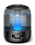 Dreo Humidifier for Bedroom with Sensor, 26dB Quiet Cool Mist Ultrasonic Humidifiers for Home, 360° Nozzle, 30H Runtime, Ambient Light Indicator, Essential Oil Diffuser, Room, Plants, Nursery, Black