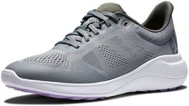 FootJoy Women's FJ Flex Golf Shoe, Grey/White/Lavender, 9