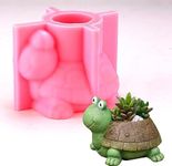 RKPM HOMES Planter Mold I 3D Tortoise Casting Plant Silicone Epoxy Candlestick Mould I Turtle Succulent Concrete Candles Resin Molds I for DIY Jewelry Trinket Storage, Makeup Container, Pen Holder
