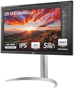 LG, 27 Zoll, Ultra UHD 4K Monitor, 68.4cm, 16:9, Super Resolution, 3840 x 2160, 60Hz, 5ms, HDR10, AMD FreeSync, DCI-P3 95%, DisplayHD 400, 27UP850K-W.AEU - Weiß & Schwarz