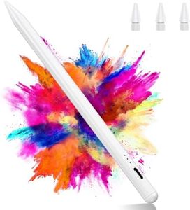 Variglas Stylet pour iPad (2018-2025), Pencil pour Pad avec Puissance de Charge Rapide, Rejet de Paume et Détection d'Inclinaison, pour Pad 6-10, Pro 11''/12.9'', Mini 6/5, Air 5/4 /3
