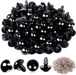 UPINS 120PCS Plastic Safety Crochet Eyes Bulk with 120PCS Washers for Crochet Crafts (0.94Inch/24mm)