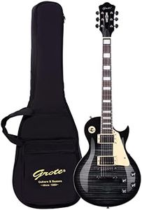GROTE Guitar Solid Body Electric Guitar with Gigbag LPYS-006 (Black)