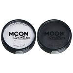 Moon Creations Pro Face & Body Makeup | Monochrome Set | 36g | Professional Colour Paint Cake Pots for Face Painting | Face Paint For Kids, Adults, Fancy Dress, Festivals, Halloween