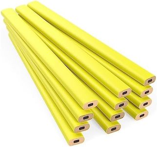 GRAPHITE Hard Lead Carpenter Pencil #2 Lumber Pencil (1) Pack of 12 PCS - Industrial Pencil Wood Flooring Marker for Wood Working Tools Marking & Concrete Marking - Neon Yellow