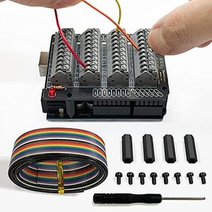 ELECTROCOOKIE Uno Terminal Block Shield Kit, Compatible for Arduino Uno R3, Push-in Simple Spring Connector Expansion PCB Module