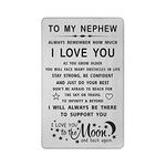 TANWIH Nephew Gifts Wallet Card from Aunt Auntie Uncle, Nephw Birthday Card Adult, Nephew Graduation Fathers Day Cards Presents