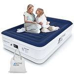 Active Era Luxury King Size Air Bed - Elevated Inflatable Air Mattress, Electric Built-in Pump, Raised Pillow & Structured I-Beam Technology, Height 56cm