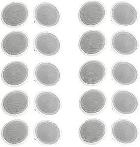 Pyle 8 Inch 500W 2 Way in Wall Ceiling Home Speakers System (Pair) (10 Pack)
