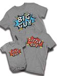 buzz shirts Matching Family T-Shirt Set - Big Guy Little Guy - Made from Organic Cotton