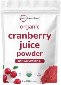 Sustainably US Grown, Organic Cranberry Juice Powder (Wild Cranberry Supplements Cold Pressed), 8 Ounce, Enhance Urinary Tract Cleanse & Prostate Health, Water Soluble and Pet Friendly
