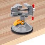 Yakamoz Mini Bench Vise 360 Degree Suction Vise Small Table Vice Clamp Workbench Vise for Jewelry Making DIY Wood Craft Carving Breads Drilling Bed Tool