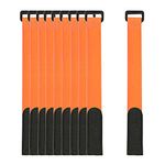 MERISHOPP 10x Fishing Rod Belts Ties Stretchy Spinning Rod Straps Holders Orange | Sporting Goods | Fishing | Fishing Equipment | Other Fishing Equipment | 10 Pieces Fishing Rods Belt