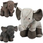 Large Tartan Heavy Fabric Elephant Door Stop Home Office Animal Cuddly Toy Doorstop