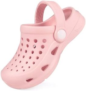 Cubufly Girls Garden Clogs Slip on Water Shoes Children Sandals for Indoor Outdoor Pink(Toddler/Little Kids/Big Kids)