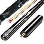 AONETIGER 3/4 Jointed Snooker Billiard Pool Cue Handmade Ash Shaft 3 Piece Tips 9.7mm with Extension Accessories Hard Case/Bag to Choose