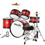 Mendini 5-Piece 16-Inch Junior Drum Set, Metallic Bright Red - MJDS-5-BR